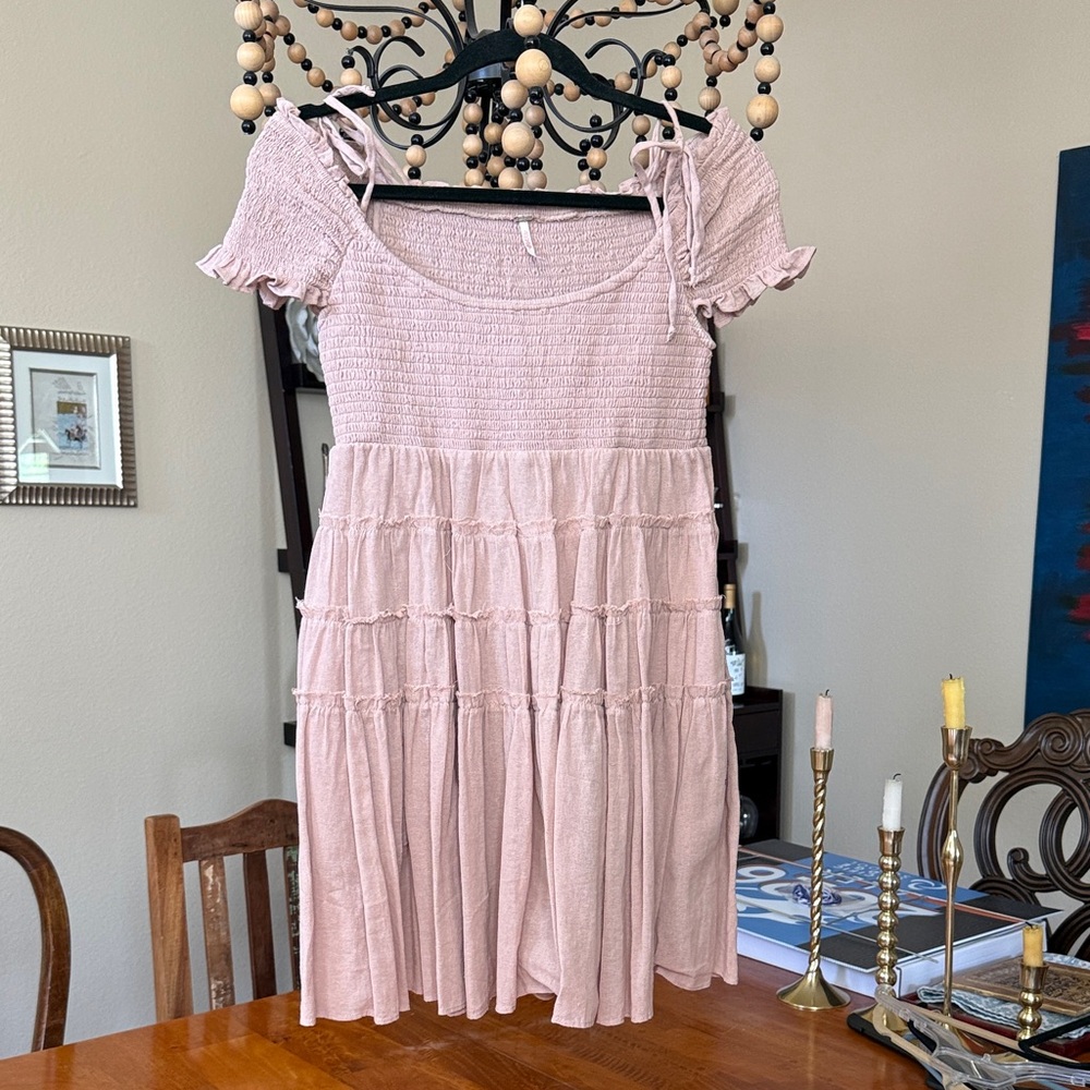 Free People Blush Pink Mini Dress